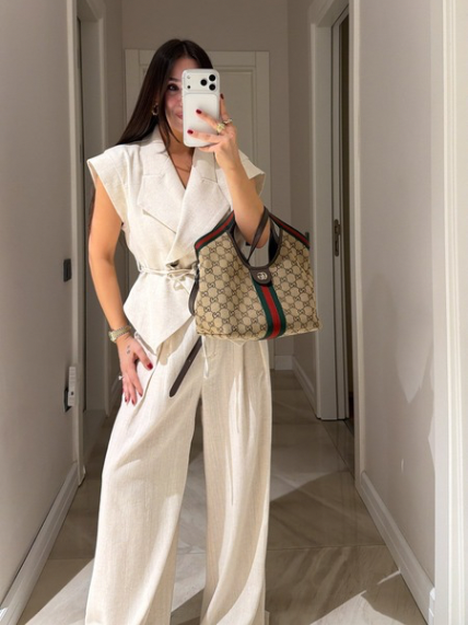 Komplet od prirodnog materijala (prsluk+pantalone)